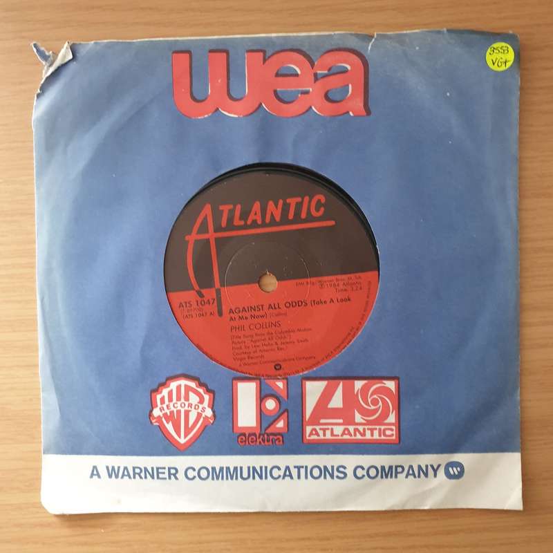 Phil Collins  Against All Odds (Take A Look At Me Now) - Vinyl 7" Record - Very-Good+ Quality ...