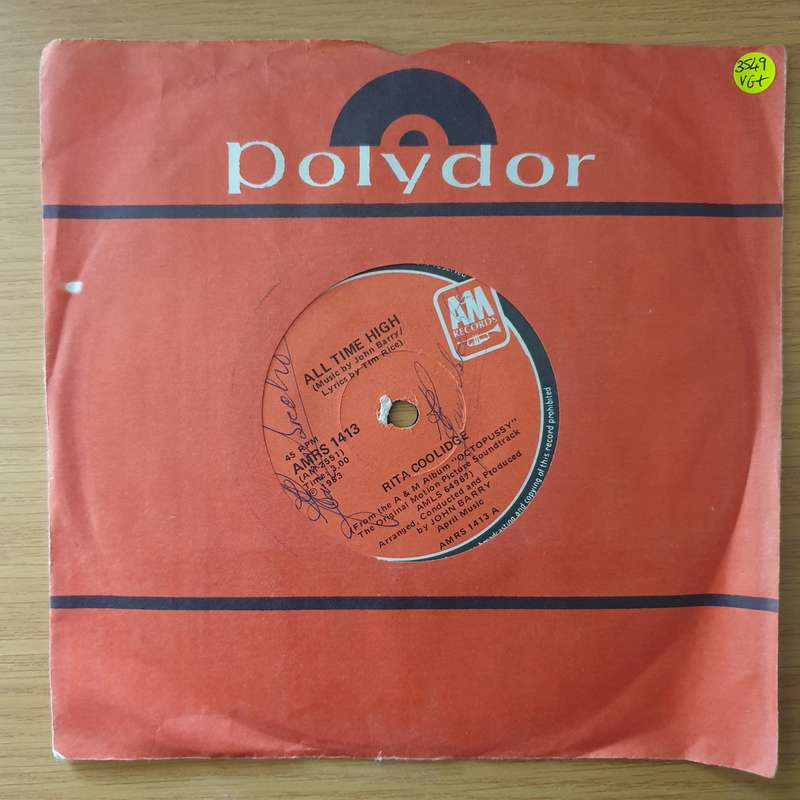 Rita Coolidge  All Time High (The Theme Song From Octopussy) - Vinyl 7" Record - Very-Good+ Qu...