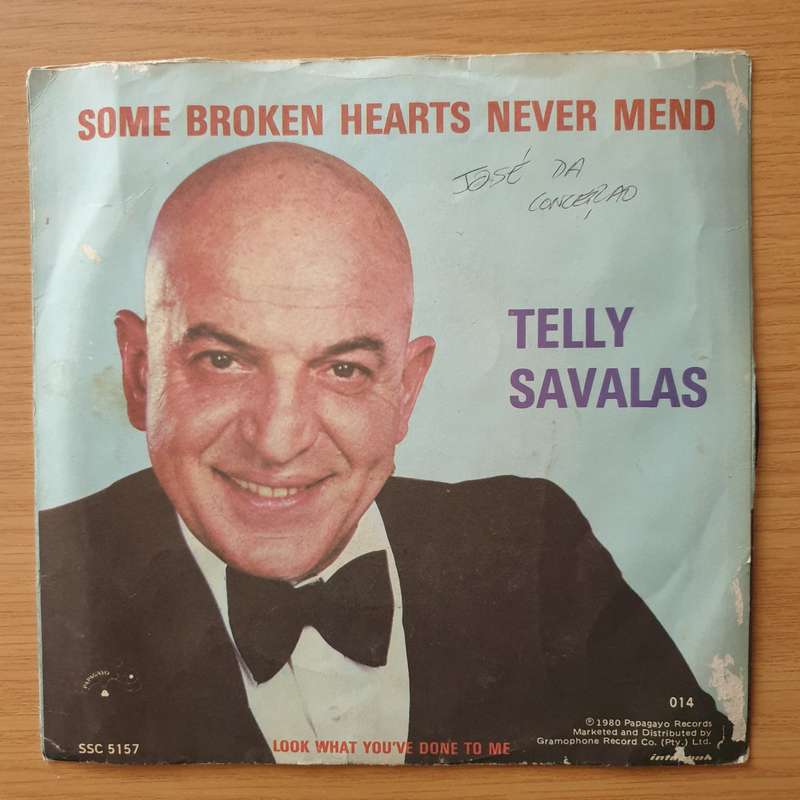 Telly Savalas  Some Broken Hearts Never Mend - Vinyl 7" Record - Very-Good+ Quality (VG+) (ver...