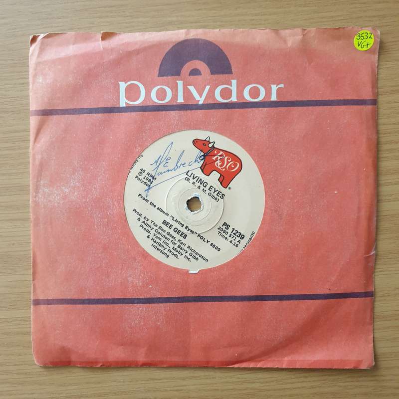 Bee Gees  Living Eyes - Vinyl 7" Record - Very-Good+ Quality (VG+) (verygoodplus)