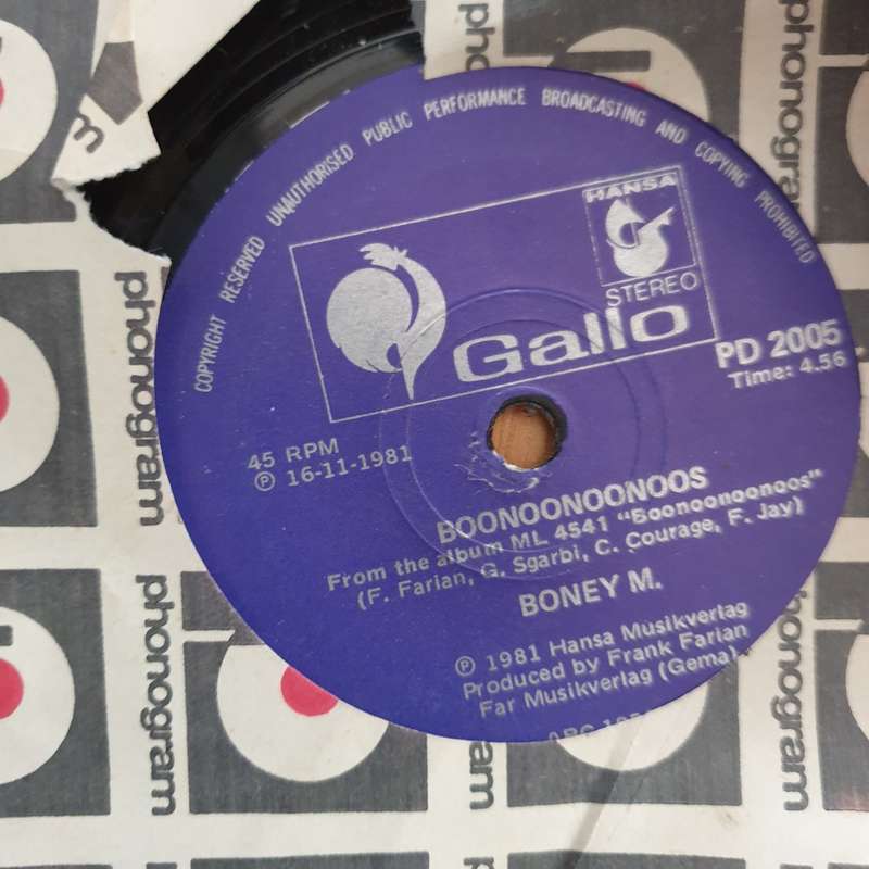 Boney M.  We Kill The World - Vinyl 7" Record - Very-Good+ Quality (VG+) (verygoodplus)