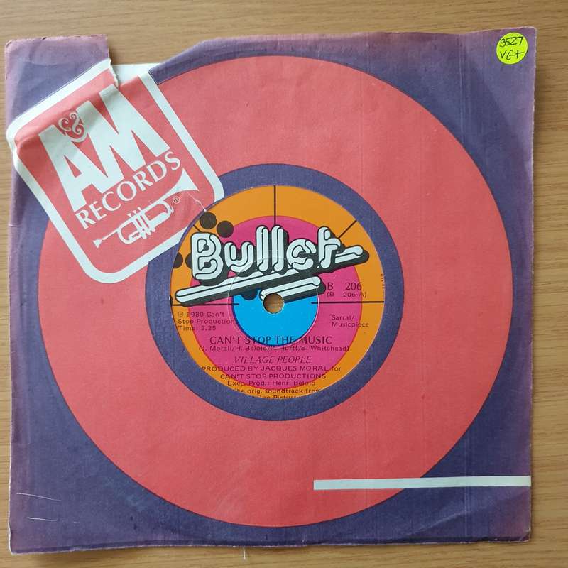 Village People  Can't Stop The Music - Vinyl 7" Record - Very-Good+ Quality (VG+) (verygoodplus)