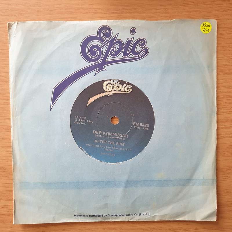 After The Fire  Der Kommissar - Vinyl 7" Record - Very-Good+ Quality (VG+) (verygoodplus)
