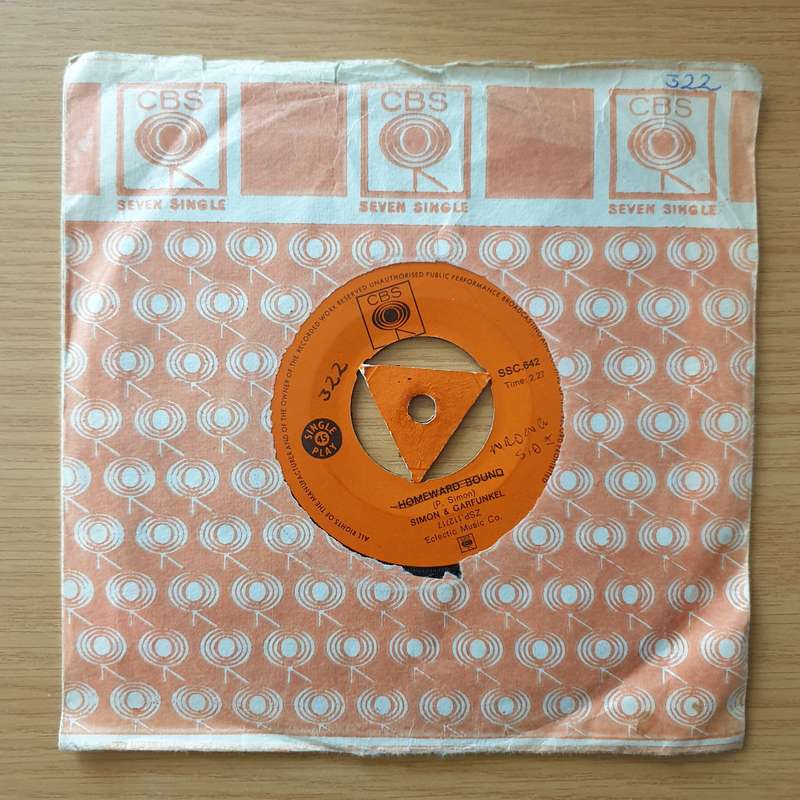 Simon & Garfunkel - Homeward Bound - Vinyl 7" Record - Very-Good+ Quality (VG+) (verygoodplus)