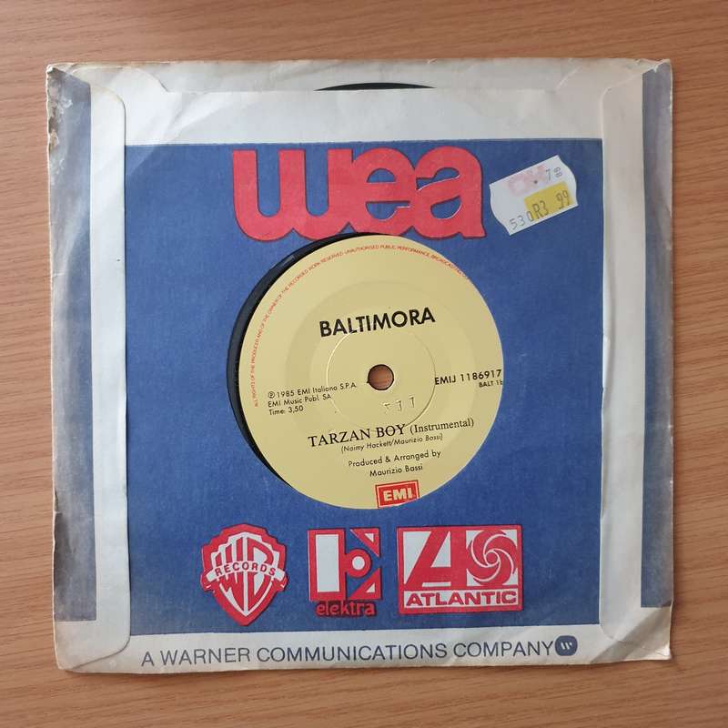 Baltimora  Tarzan Boy - Vinyl 7" Record - Opened  - Very-Good Quality (VG) (vergood)