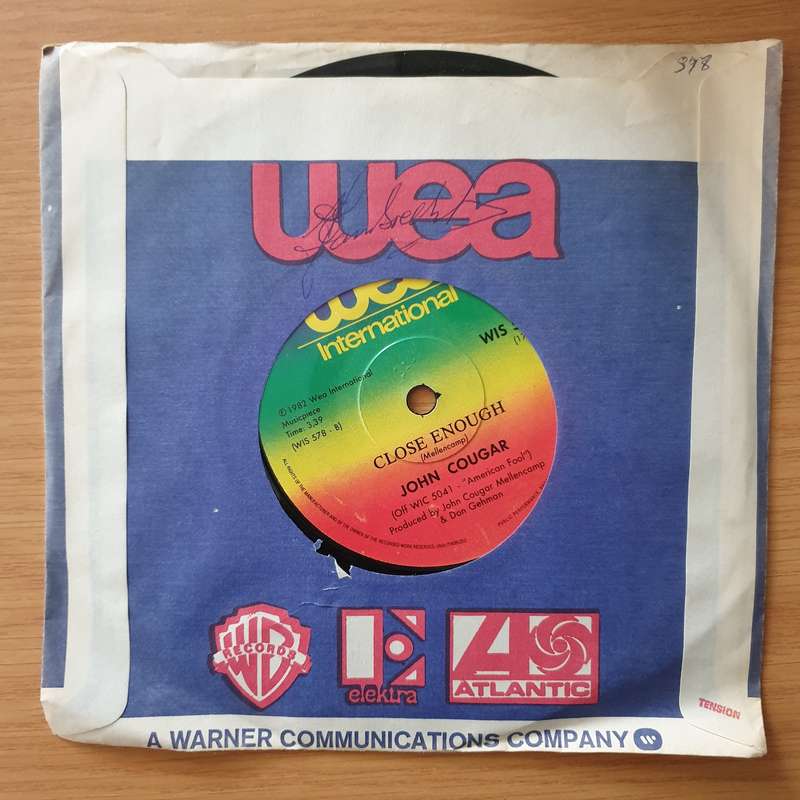 John Cougar  Hurts So Good - Vinyl 7" Record - Very-Good+ Quality (VG+) (verygoodplus)