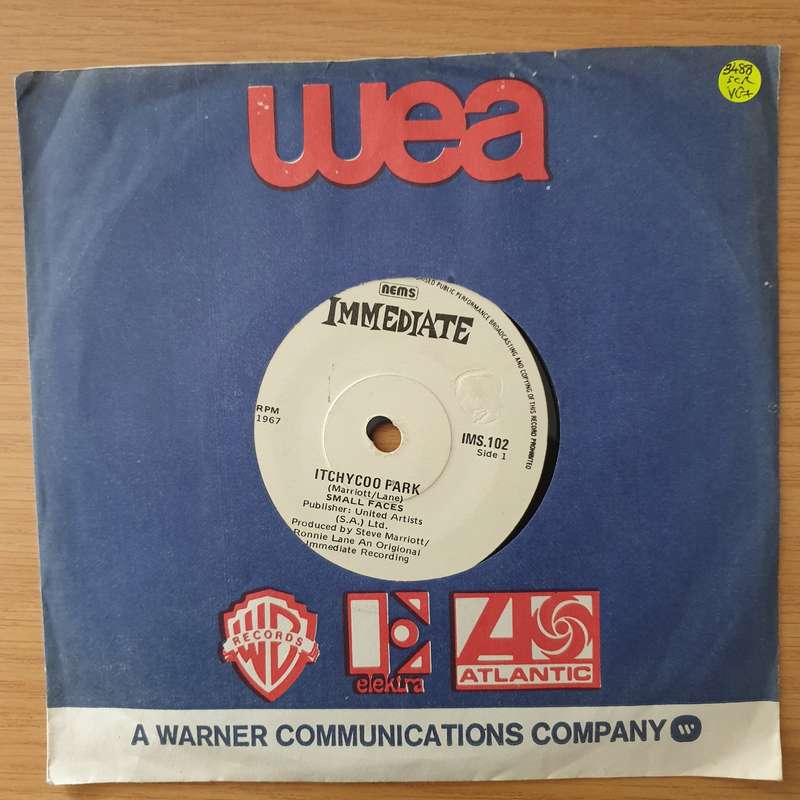 Small Faces  Itchycoo Park - Vinyl 7" Record - Very-Good+ Quality (VG+) (verygoodplus)