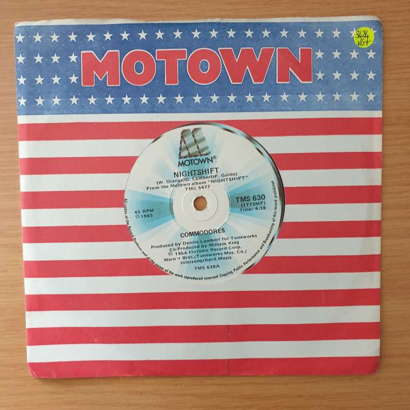 Commodores  Nightshift / I Keep Running - Vinyl 7" Record - Very-Good+ Quality (VG+) (verygood...