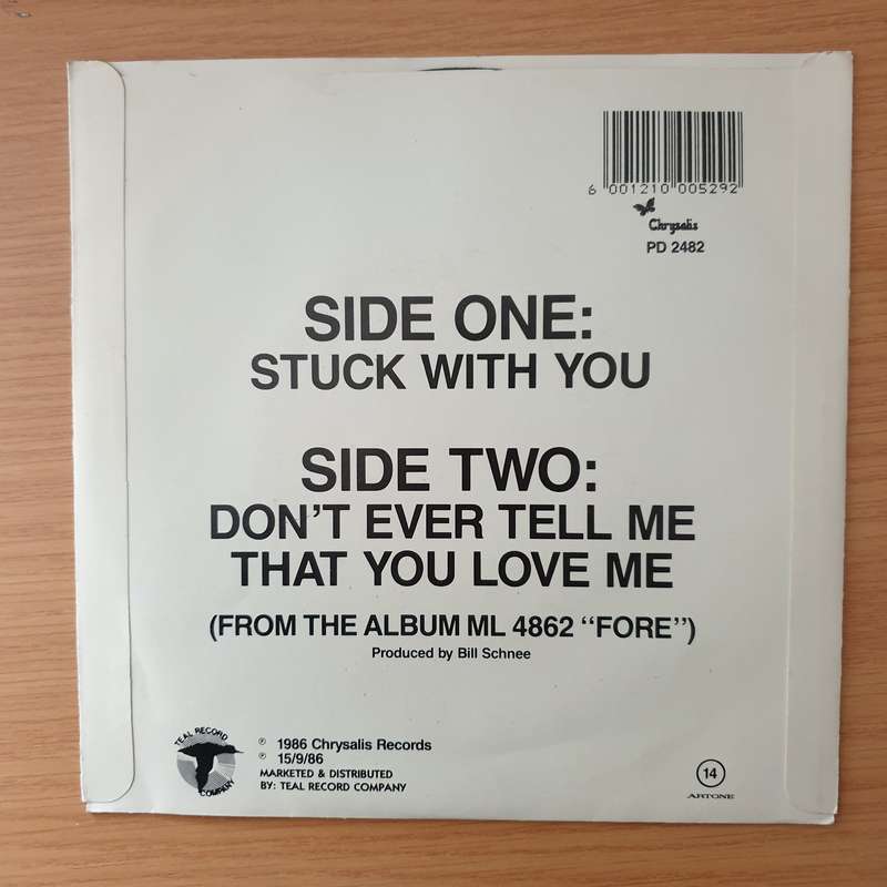 Huey Lewis And The News  Stuck With You - Vinyl 7" Record - Very-Good+ Quality (VG+) (verygood...