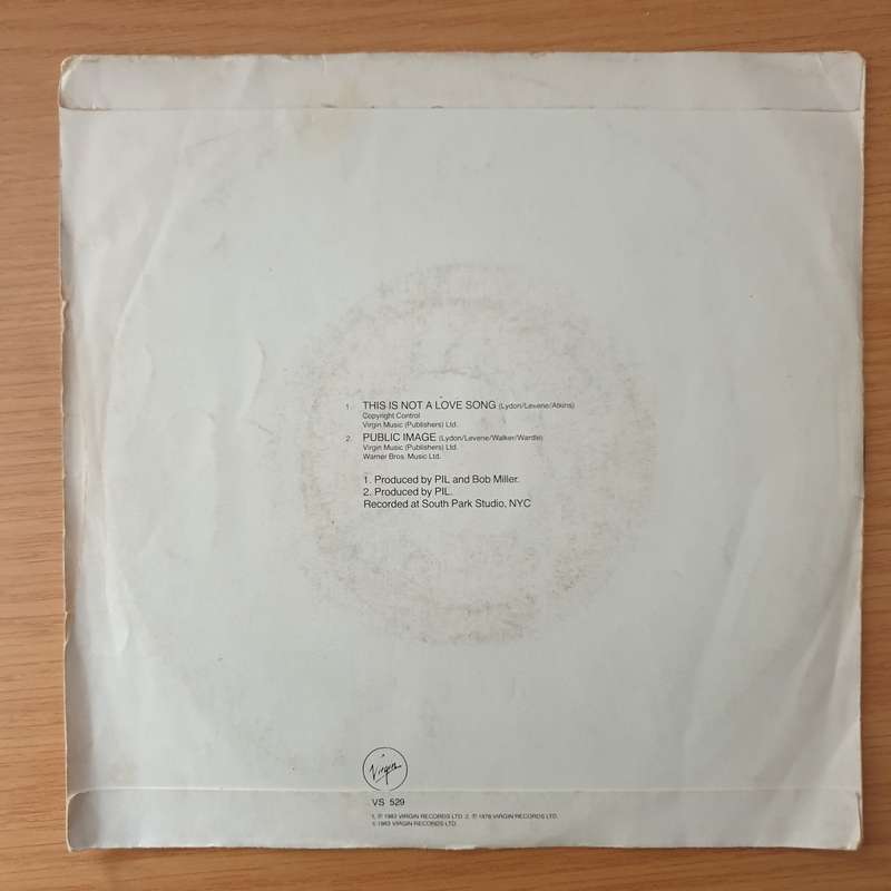 PiL  This Is Not A Love Song - Vinyl 7" Record - Very-Good+ Quality (VG+) (verygoodplus)