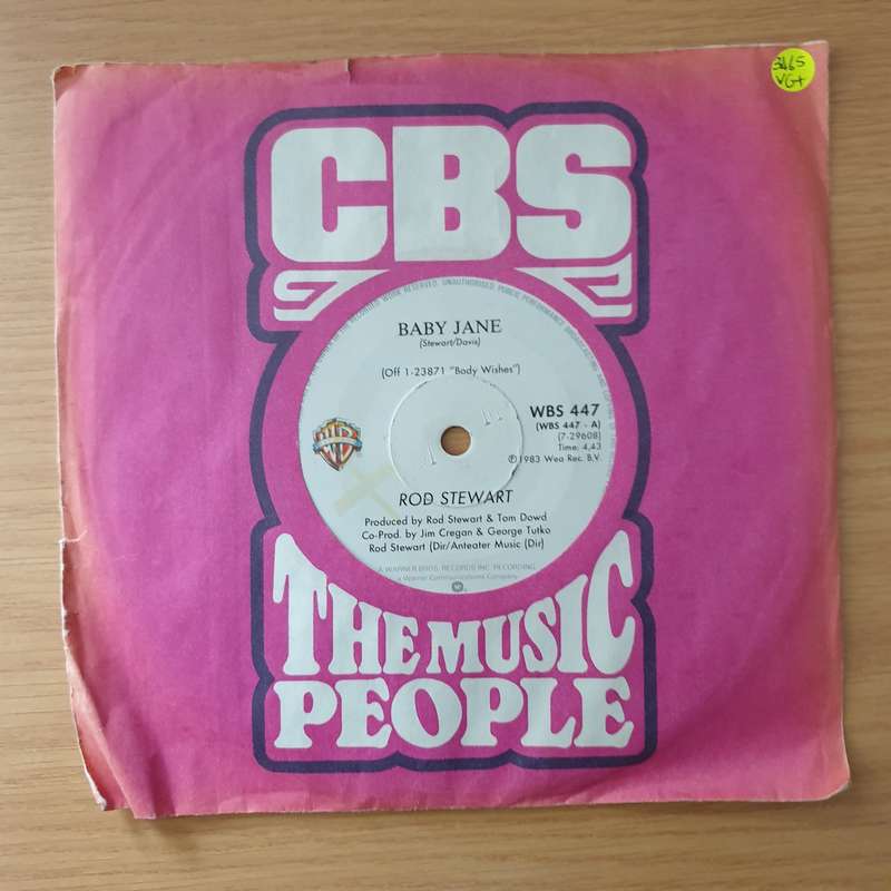 Rod Stewart  Baby Jane - Vinyl 7" Record - Very-Good+ Quality (VG+) (verygoodplus)