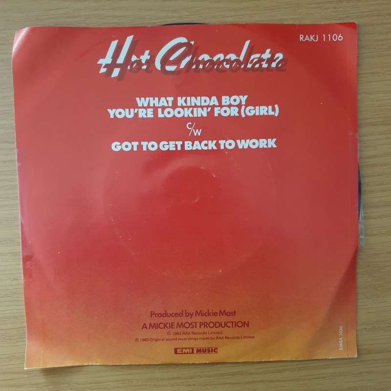 Hot Chocolate  What Kinda Boy You're Lookin' For (Girl) - Vinyl 7" Record - Very-Good+ Quality...