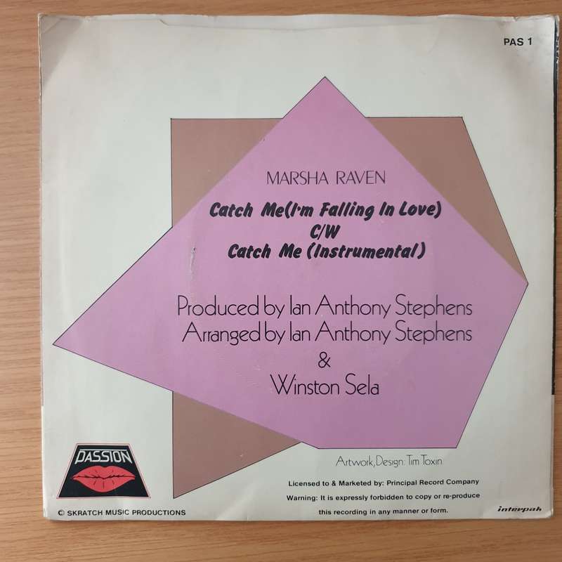 Marsha Raven  Catch Me (I'm Falling In Love) - Vinyl 7" Record - Very-Good+ Quality (VG+) (ver...
