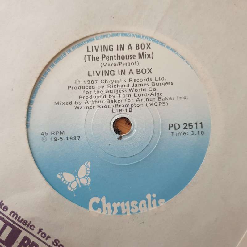 Living In A Box  Living In A Box - Vinyl 7" Record - Opened  - Very-Good Quality (VG) (vergood)