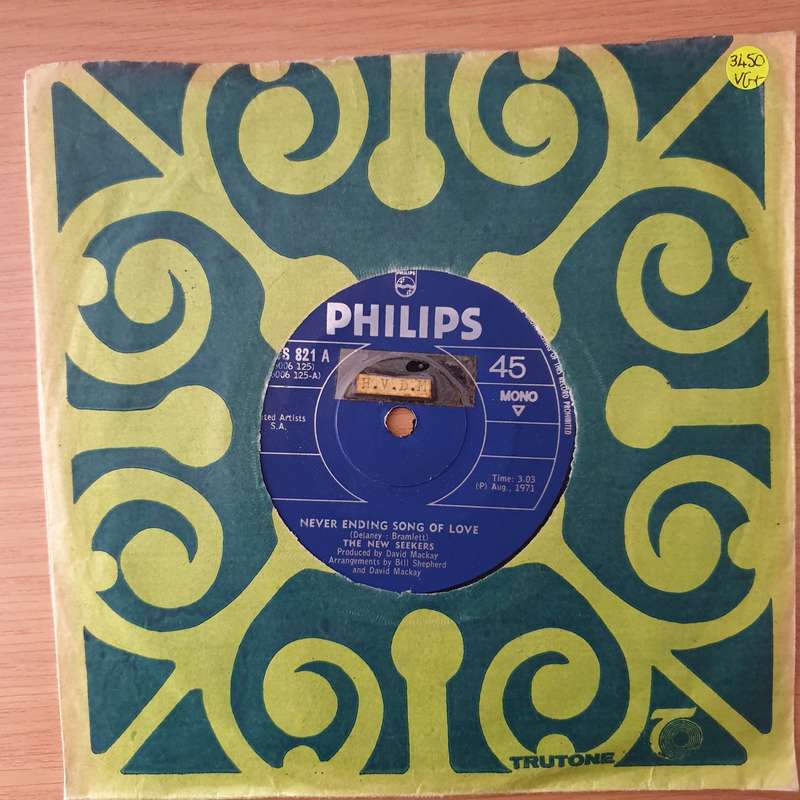 The New Seekers  Never Ending Song Of Love - Vinyl 7" Record - Very-Good+ Quality (VG+) (veryg...