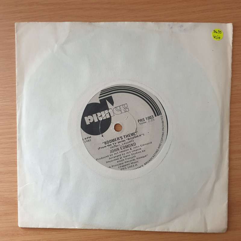 John Edmond  Boomer's Theme / Maybe Tomorrow - Vinyl 7" Record - Very-Good+ Quality (VG+) (ver...