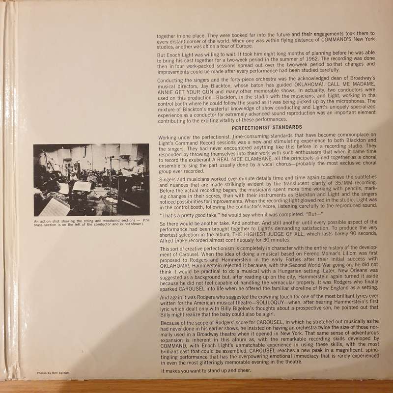 Richard Rodgers and Oscar Hammerstein II  Carousel - Vinyl LP Record - Very-Good Quality (VG) ...