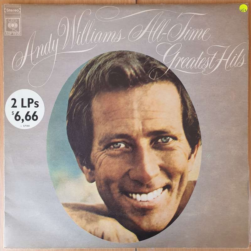 Andy Williams - All Time Greatest Hits - Vinyl LP Record - Very-Good+ Quality (VG+) (verygoodplus)