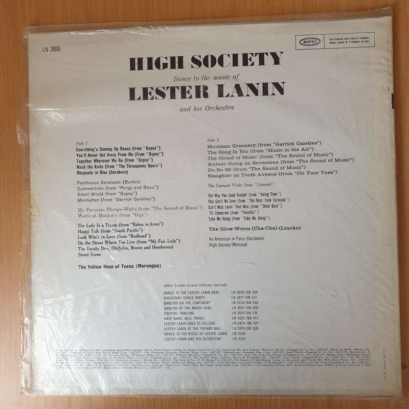 Lester Lanin And His Orchestra  High Society (Volume 11)  - Vinyl LP Record - Very-Good+ Quali...