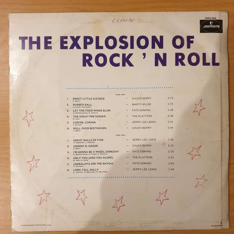 The Explosion of Rock and Roll - Vinyl LP Record - Very-Good+ Quality (VG+) (verygoodplus)
