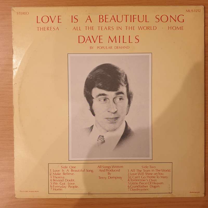 Dave Mills  Love Is A Beautiful Song - Vinyl LP Record - Very-Good+ Quality (VG+) (verygoodplus)