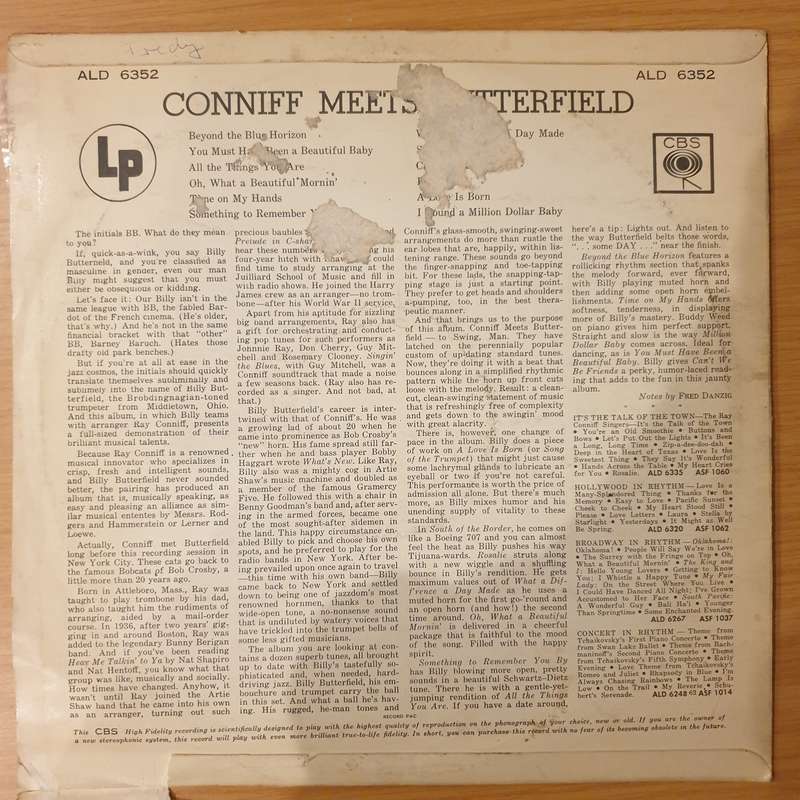 Ray Conniff, Billy Butterfield  Conniff Meets Butterfield - Vinyl LP Record - Good+ Quality (G...