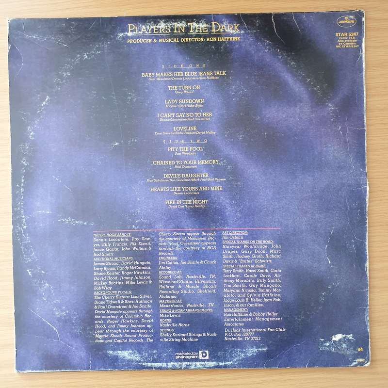 Dr. Hook  Players In The Dark - Vinyl LP Record - Very-Good+ Quality (VG+) (verygoodplus)