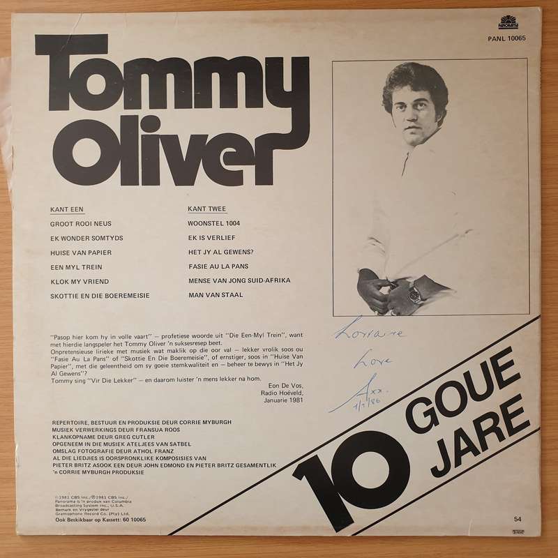Tommy Oliver - 10 Gou Jare - Vinyl LP Record - Very-Good+ Quality (VG+) (verygoodplus)