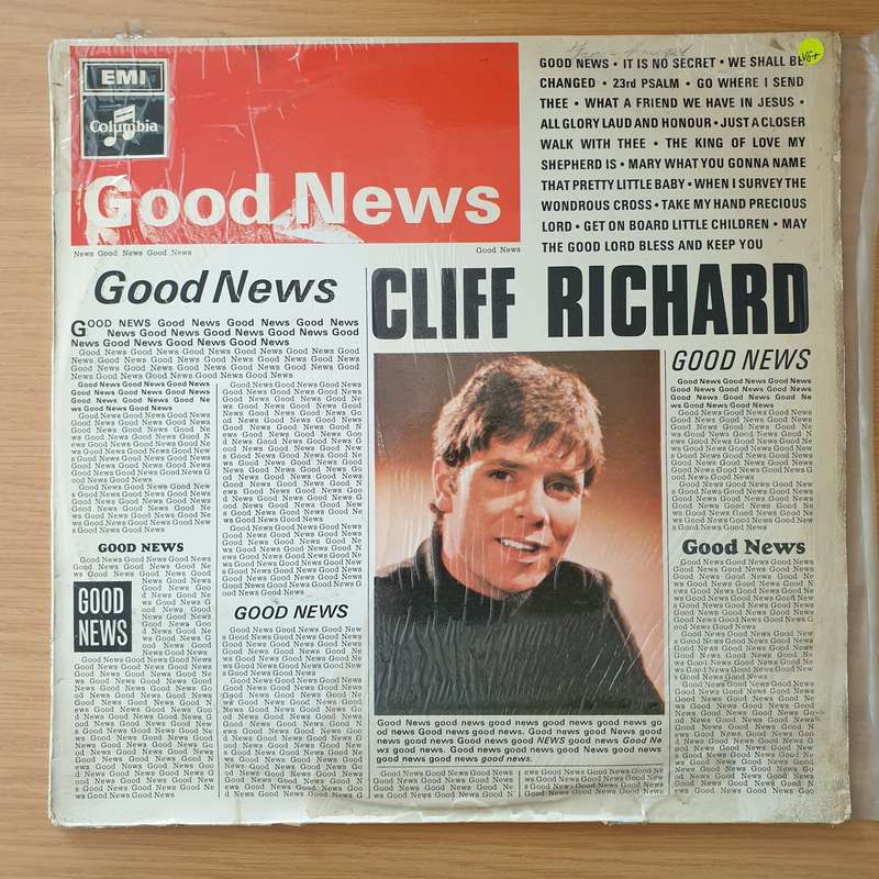 Cliff Richard  Good News - Vinyl LP Record - Very-Good+ Quality (VG+) (verygoodplus)
