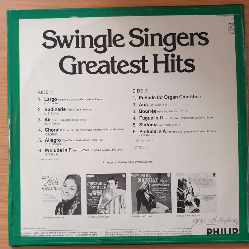 Swingle Singers  Swingle Singers Greatest Hits - Vinyl LP Record - Very-Good+ Quality (VG+) (v...