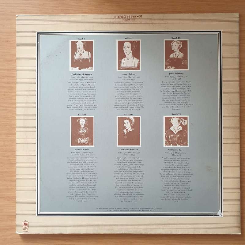 Rick Wakeman  The Six Wives Of Henry VIII - Vinyl LP Record - Very-Good+ Quality (VG+) (verygo...