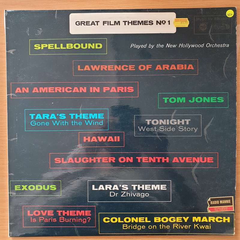 New Hollywood Orchestra  Great Film Themes No 1 - Vinyl LP Record - Very-Good+ Quality (VG+) (...
