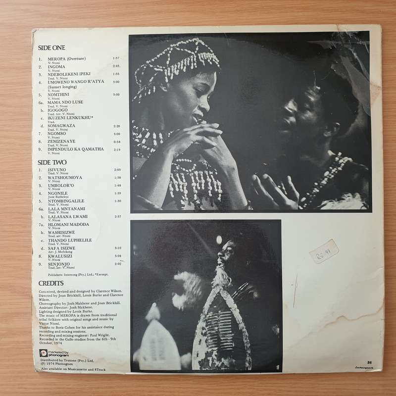 Clarence Wilson  Meropa - Original Stagecast Recording - Love Album - Vinyl LP Record - Very-G...