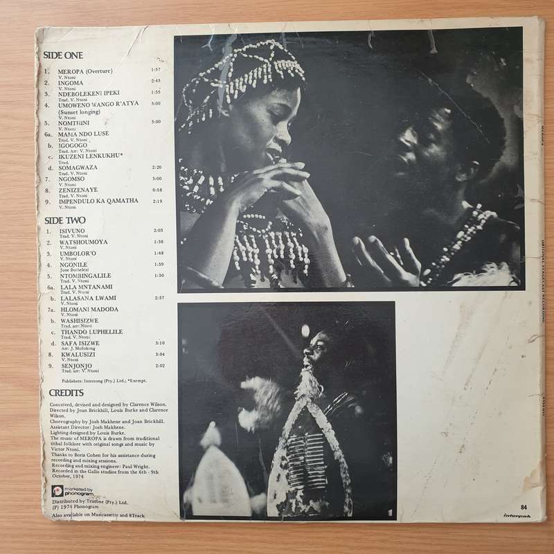 Clarence Wilson  Meropa - Original Stagecast Recording - Vinyl LP Record - Very-Good+ Quality ...