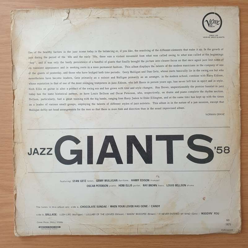 Stan Getz · Gerry Mulligan · Harry Edison, Louis Bellson And The Oscar Peterson Trio  Jazz G...