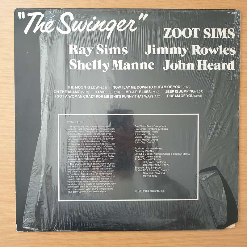 Zoot Sims - keep  The Swinger - Vinyl LP Record - Very-Good+ Quality (VG+) (verygoodplus)