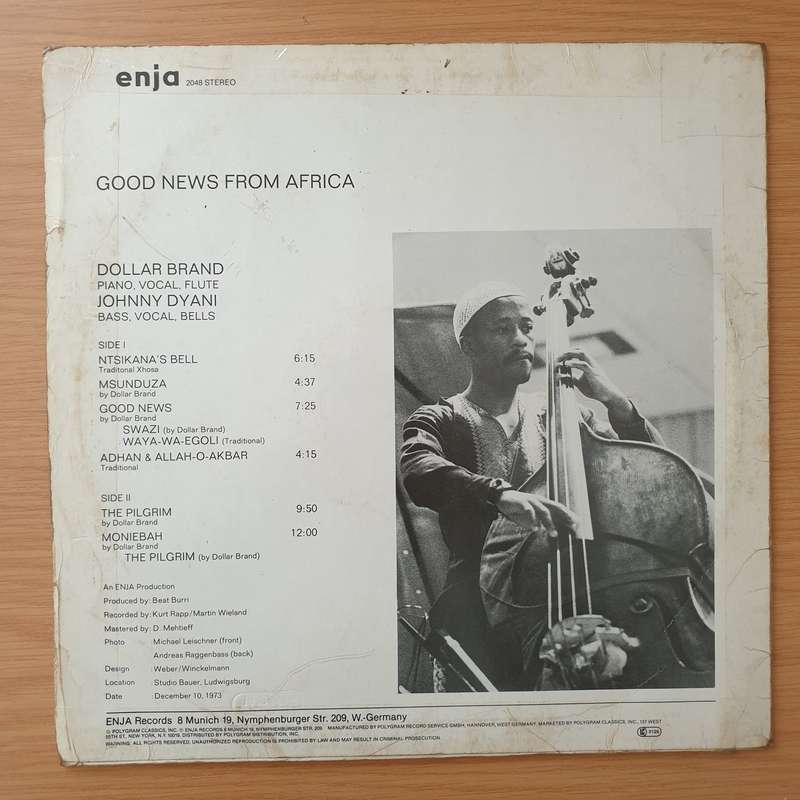 Dollar Brand Duo  Good News From Africa - Vinyl LP Record - Very-Good Quality (VG) (verygood)
