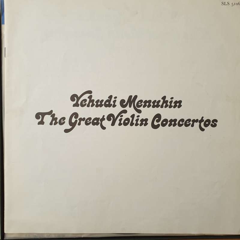 Yehudi Menuhin  The Great Violin Concertos - Vinyl LP Record - Very-Good+ Quality (VG+) (veryg...