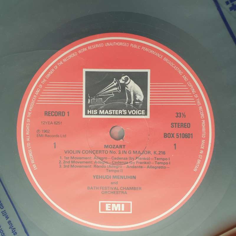 Yehudi Menuhin  The Great Violin Concertos - Vinyl LP Record - Very-Good+ Quality (VG+) (veryg...