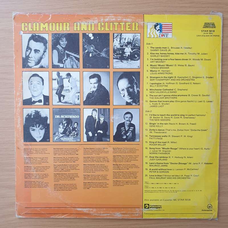 Various  All You Need Is Love: Glamour And Glitter - Vinyl LP Record - Very-Good+ Quality (VG+...