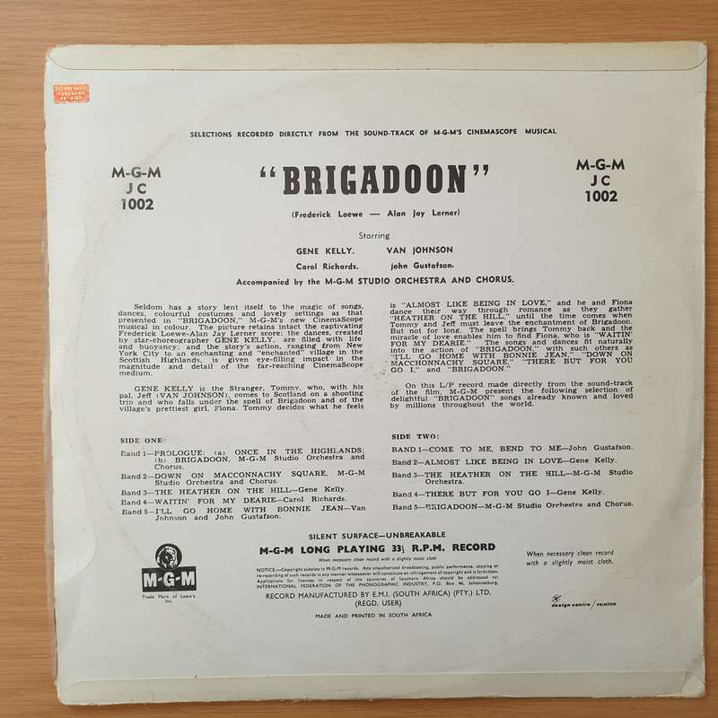 Gene Kelly - Van Johnson   Brigadoon (Selections Recorded Directly From The Sound Track) - Vin...