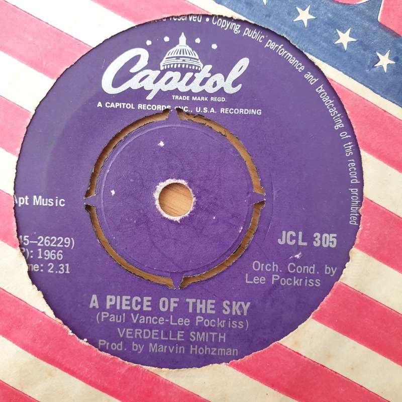 Verdelle Smith  Tar And Cement / A Piece Of The Sky - Vinyl 7" Record - Very-Good+ Quality (VG...