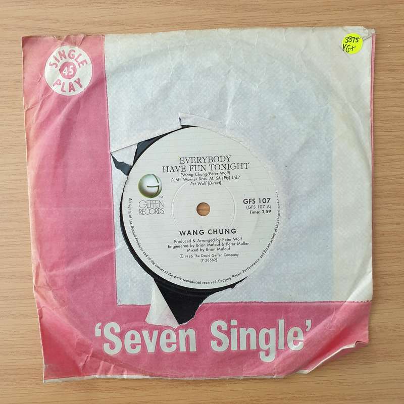 Wang Chung  Everybody Have Fun Tonight - Vinyl 7" Record - Very-Good+ Quality (VG+) (verygoodp...