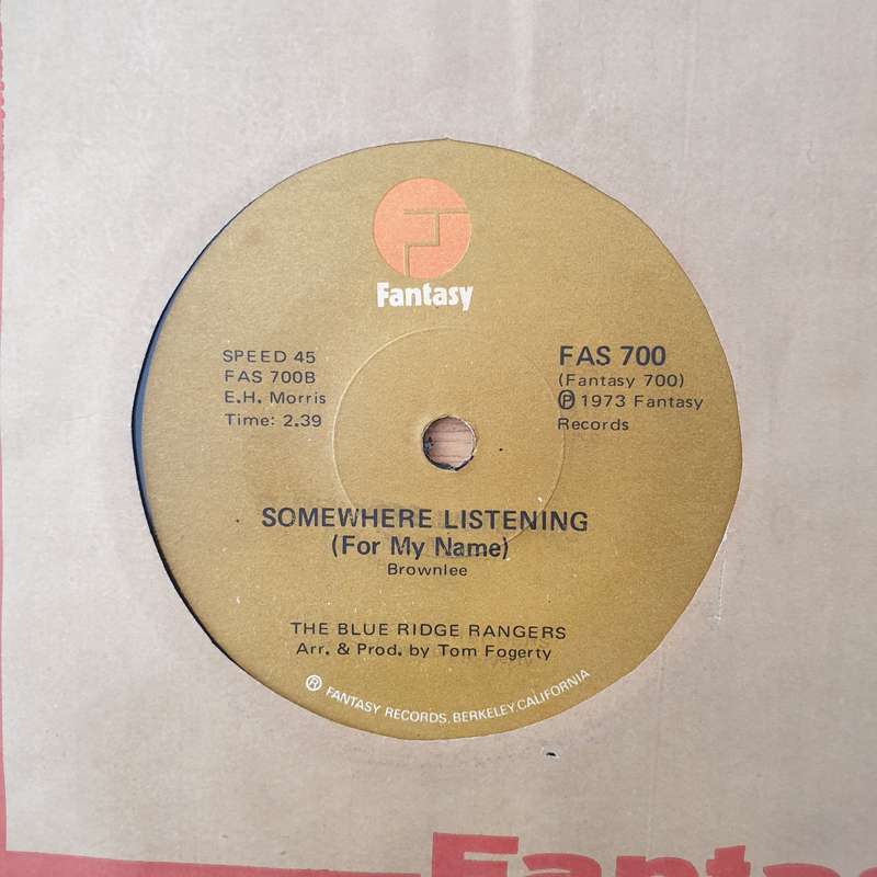 The Blue Ridge Rangers  Hearts Of Stone / Somewhere Listening (For My Name) - Vinyl 7" Record ...