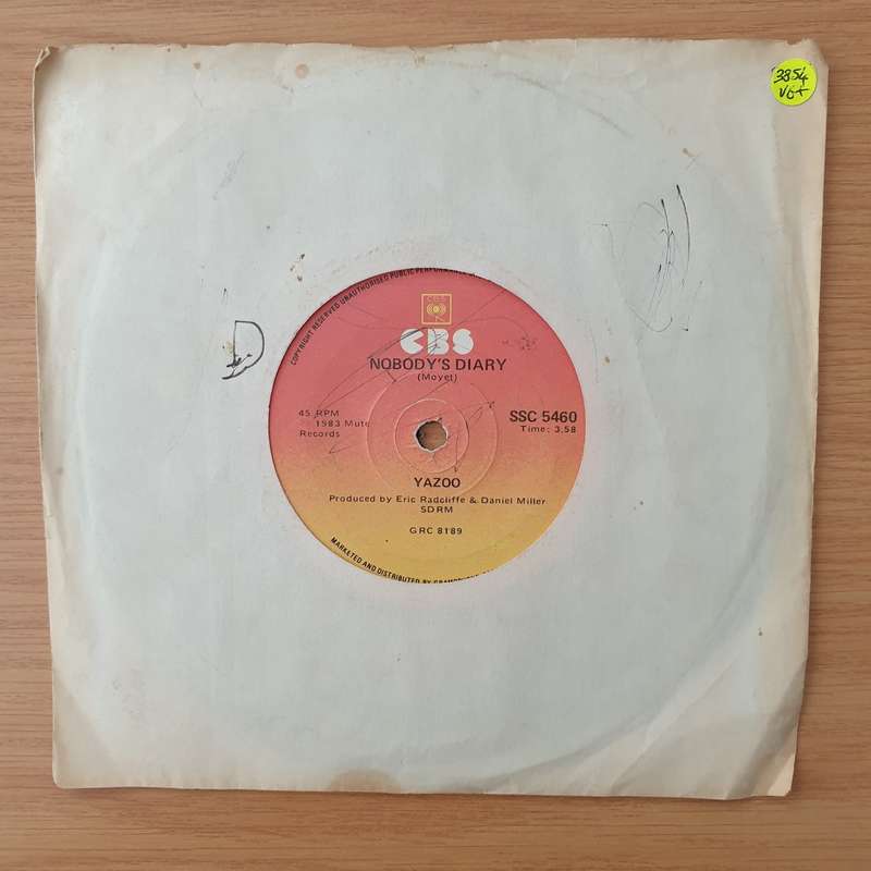 Yazoo  Nobody's Diary - Vinyl 7" Record - Very-Good+ Quality (VG+) (verygoodplus)