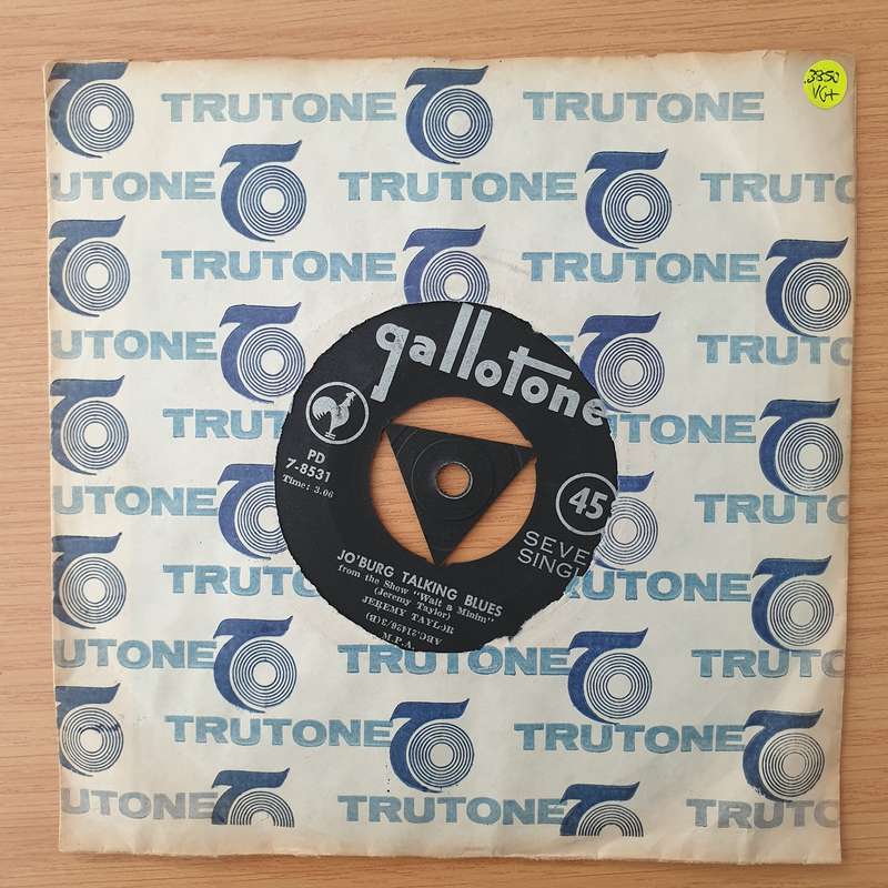 Jeremy Taylor  Ag Pleez Deddy / Jo'burg Talking Blues - Vinyl 7" Record - Very-Good+ Quality (...