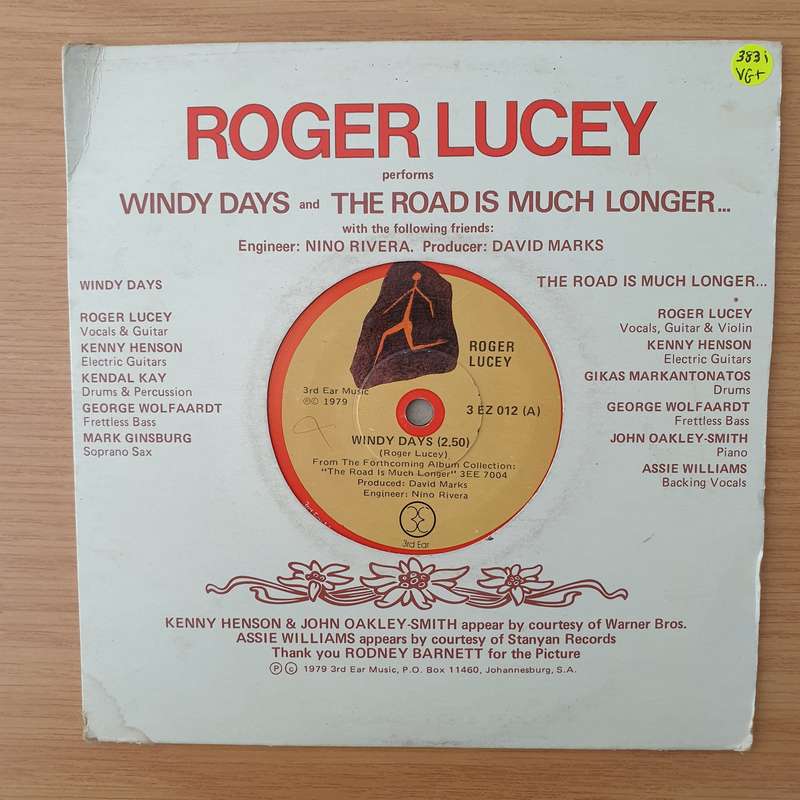 Roger Lucey  Windy Days / The Road Is Much Longer... - Vinyl 7" Record - Very-Good+ Quality (V...