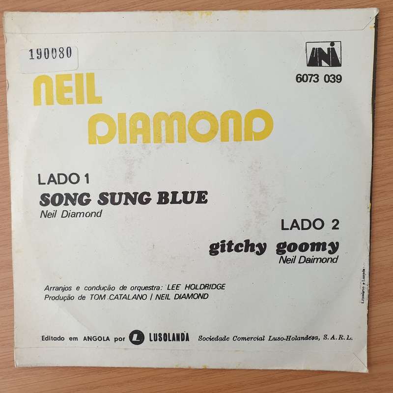 Neil Diamond  Song Sung Blue - Vinyl 7" Record - Very-Good+ Quality (VG+) (verygoodplus)