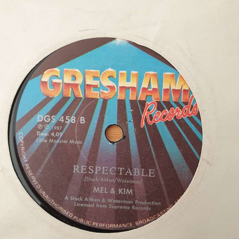 Mel & Kim  Respectable - Vinyl 7" Record - Very-Good+ Quality (VG+) (verygoodplus)
