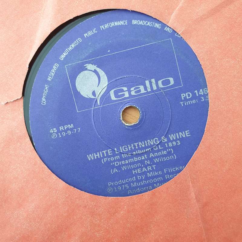 Heart  Magic Man / White Lightning And Wine - Vinyl 7" Record - Very-Good+ Quality (VG+) (very...